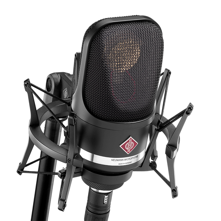 Neumann TLM 107 Studio Set BK Large-Diaphragm Multipattern Condenser Microphone with Shockmount (Black)